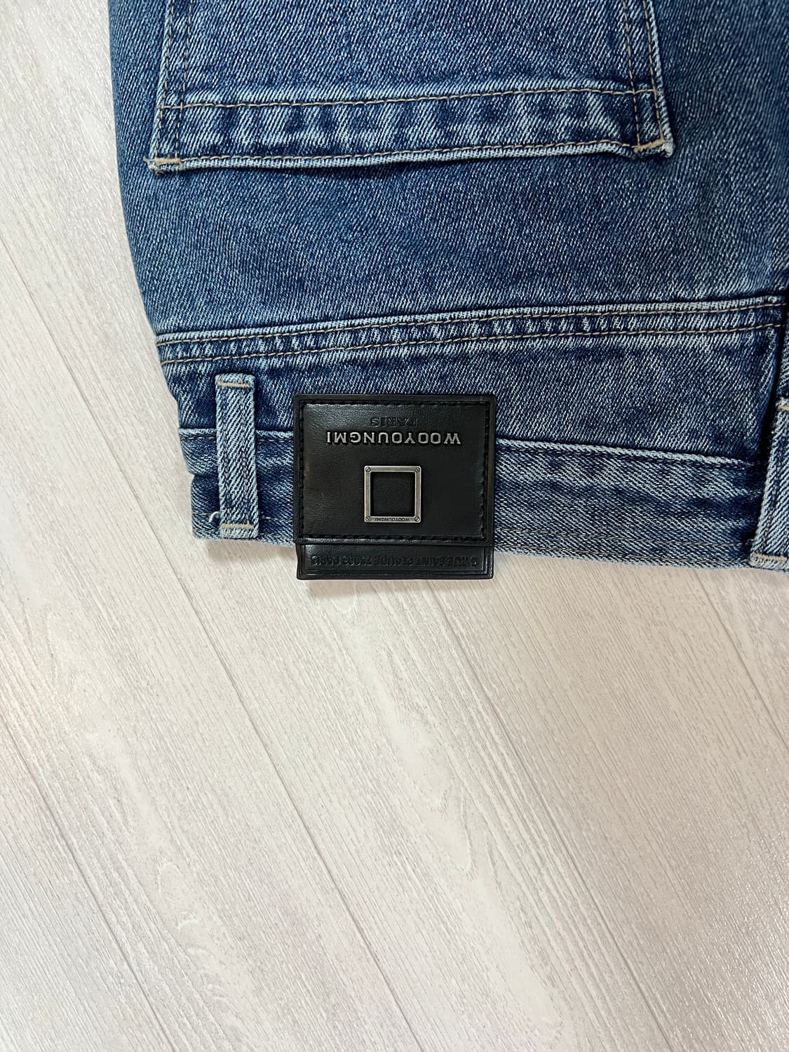 우영미 롱 스트레이트 데님 블루 46사이즈  상품이미지3