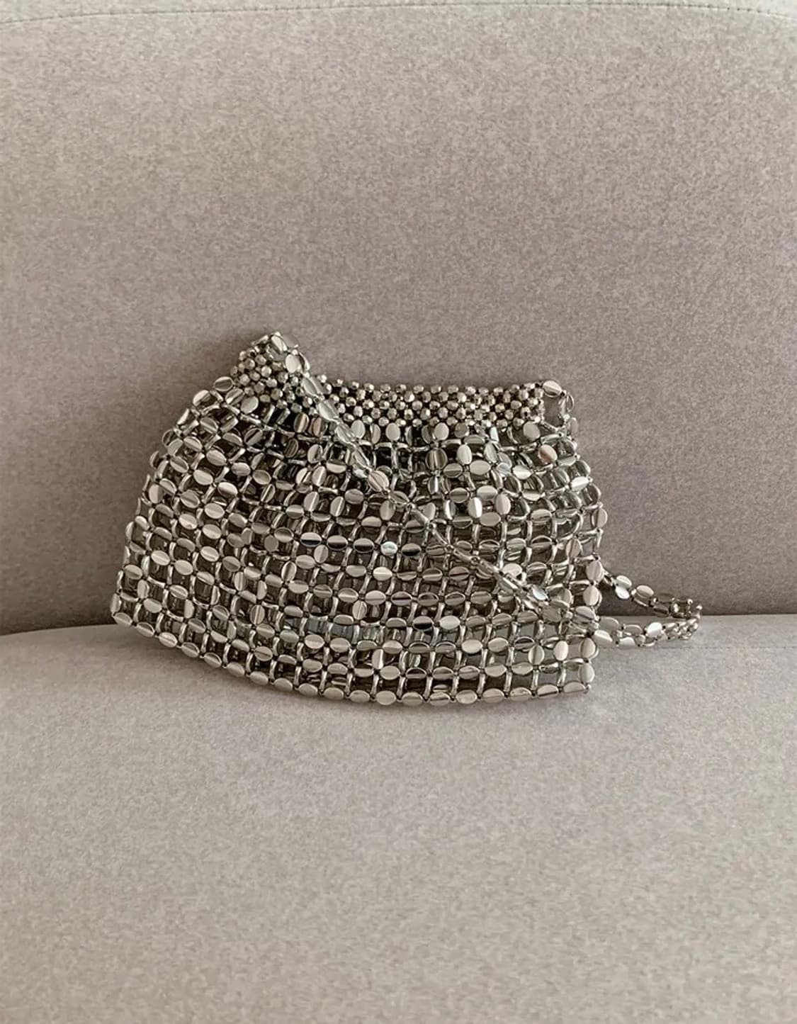 투데이앤드 체인 네트 그물백 실버백 상품이미지5