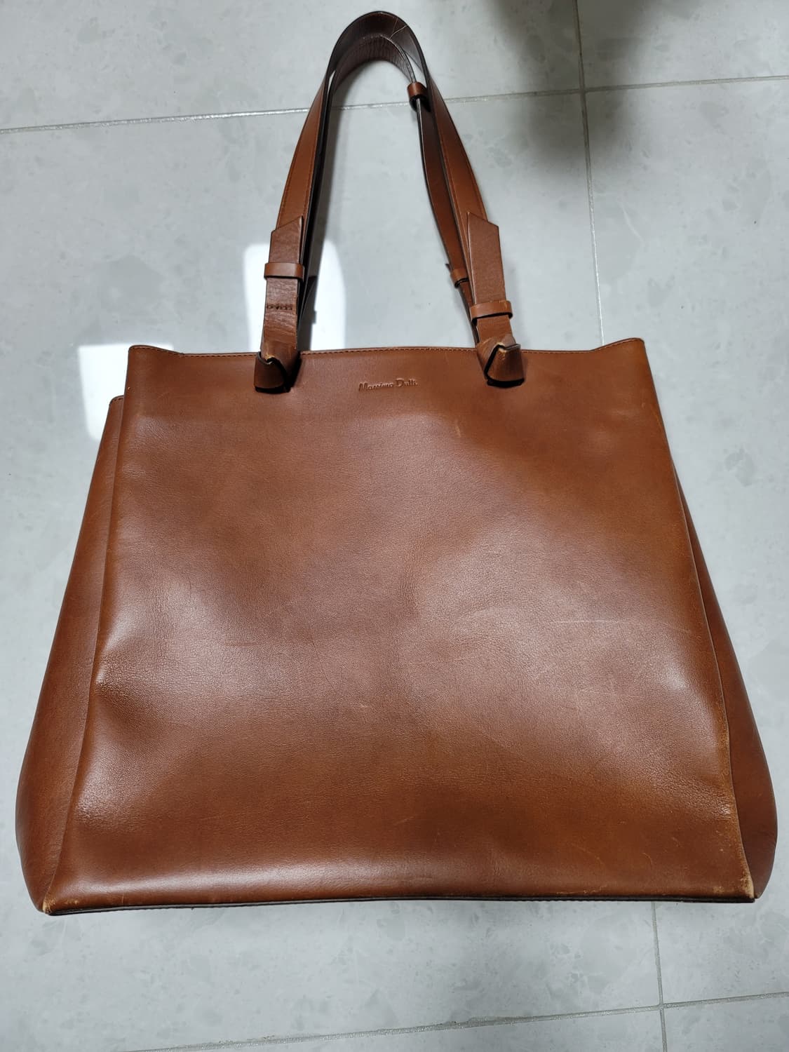 마시모두띠 브라운 통가죽 숄더백 상태굿
 상품이미지2