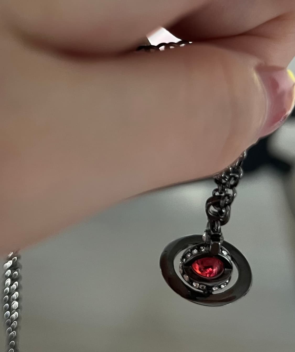 국내 유일 비비안웨스트우드 orb 와인 쁘띠 사이즈 목걸이 상품이미지2