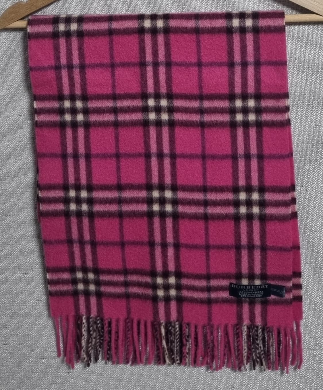 버버리 핑크 노바체크 캐시미어100% 목도리 머플러 상품이미지1