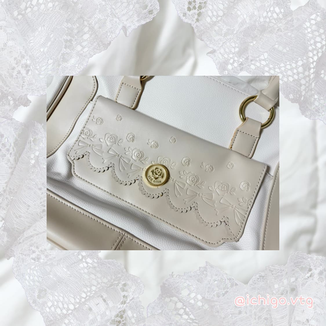 리즈리사 Lizlisa 로즈 빈티지 히메갸루 빅 보부상 백 상품이미지3