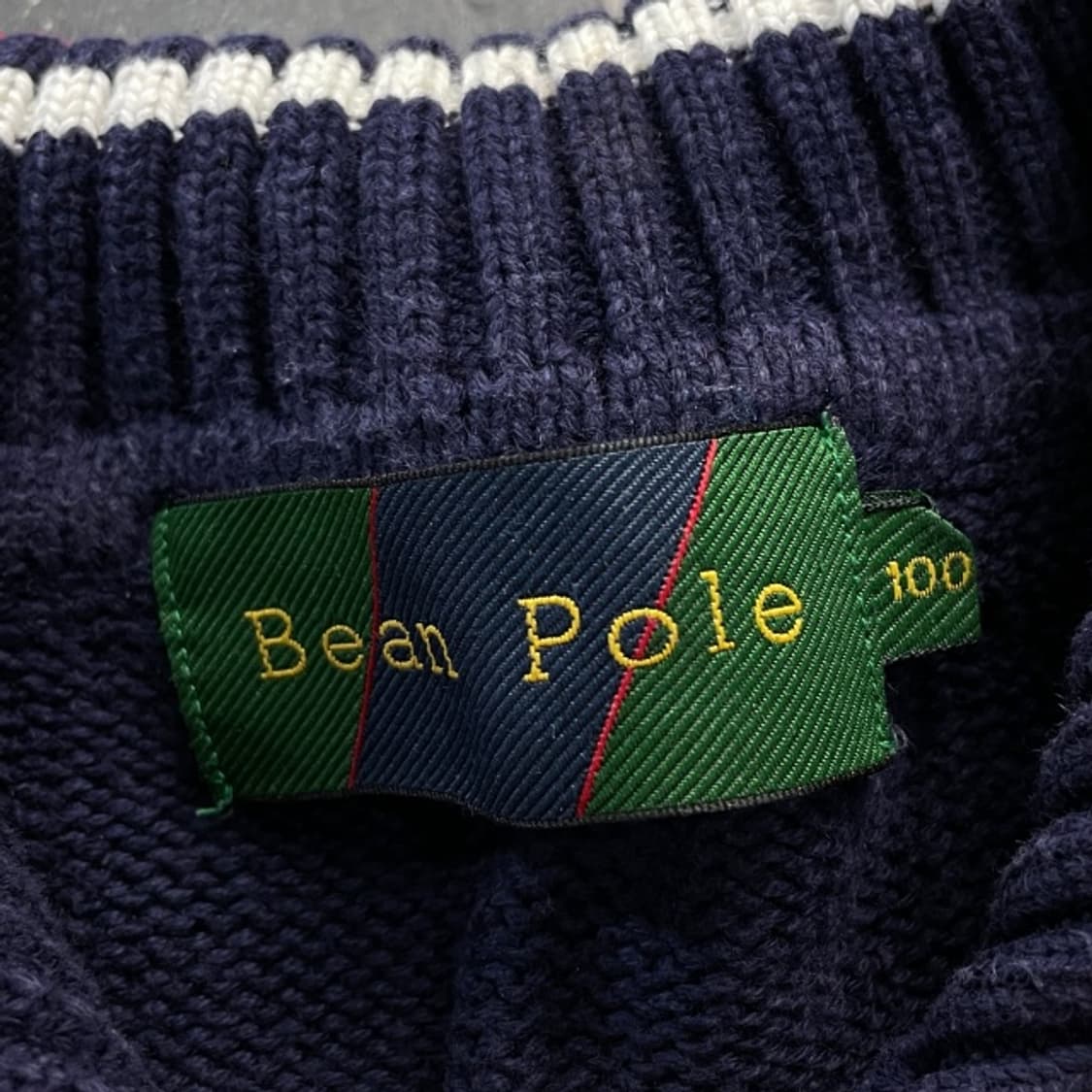 100 빈폴 아가일 가디건  상품이미지3