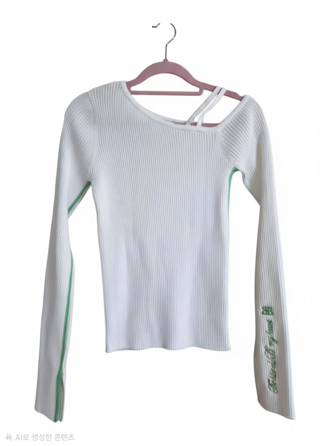 에고이스트 화이트 컷아웃 긴팔니트 상품이미지1