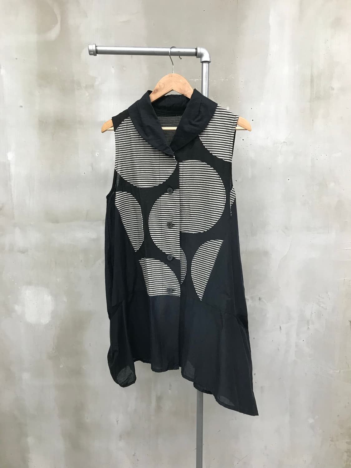 Patterned ballon long vest 상품이미지7