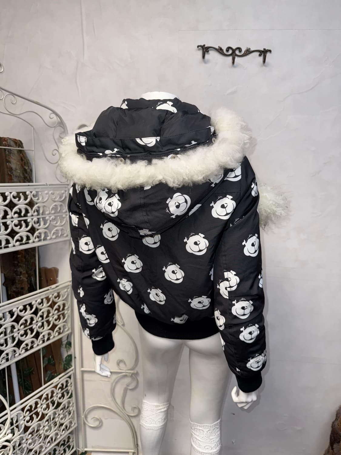 NBA goose down black bear fur hood 패딩 상품이미지7