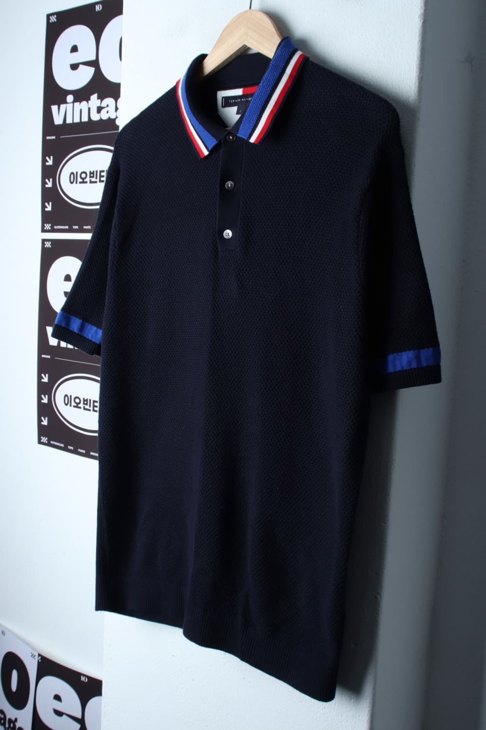(L-XL) 타미힐피거 반팔 카라 티셔츠 니트 카라포인트-H32194 상품이미지1