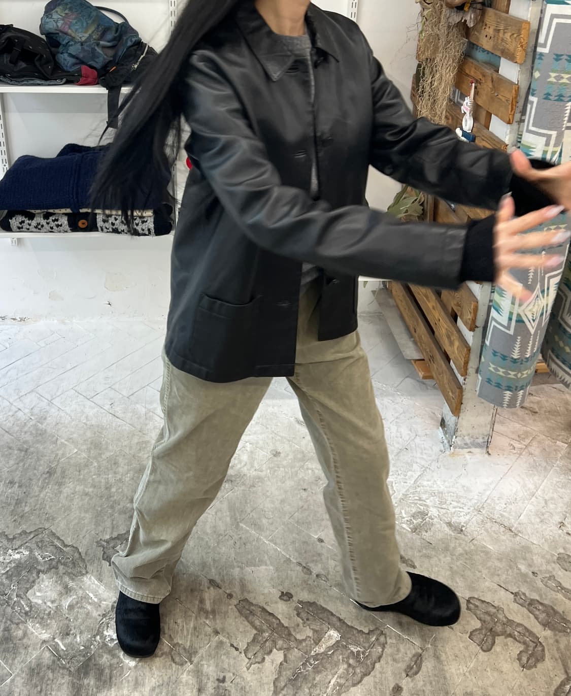 올드갭 가죽 자켓 상품이미지5