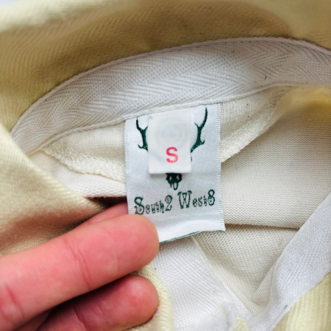 남이서팔 화이트 럭비 티셔츠 S 상품이미지7