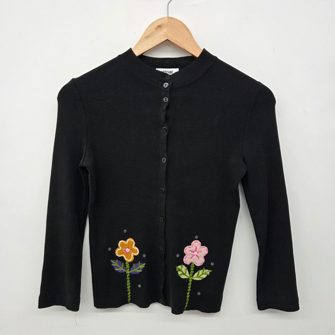모스키노 블랙 꽃자수 가디건 여s 상품이미지2