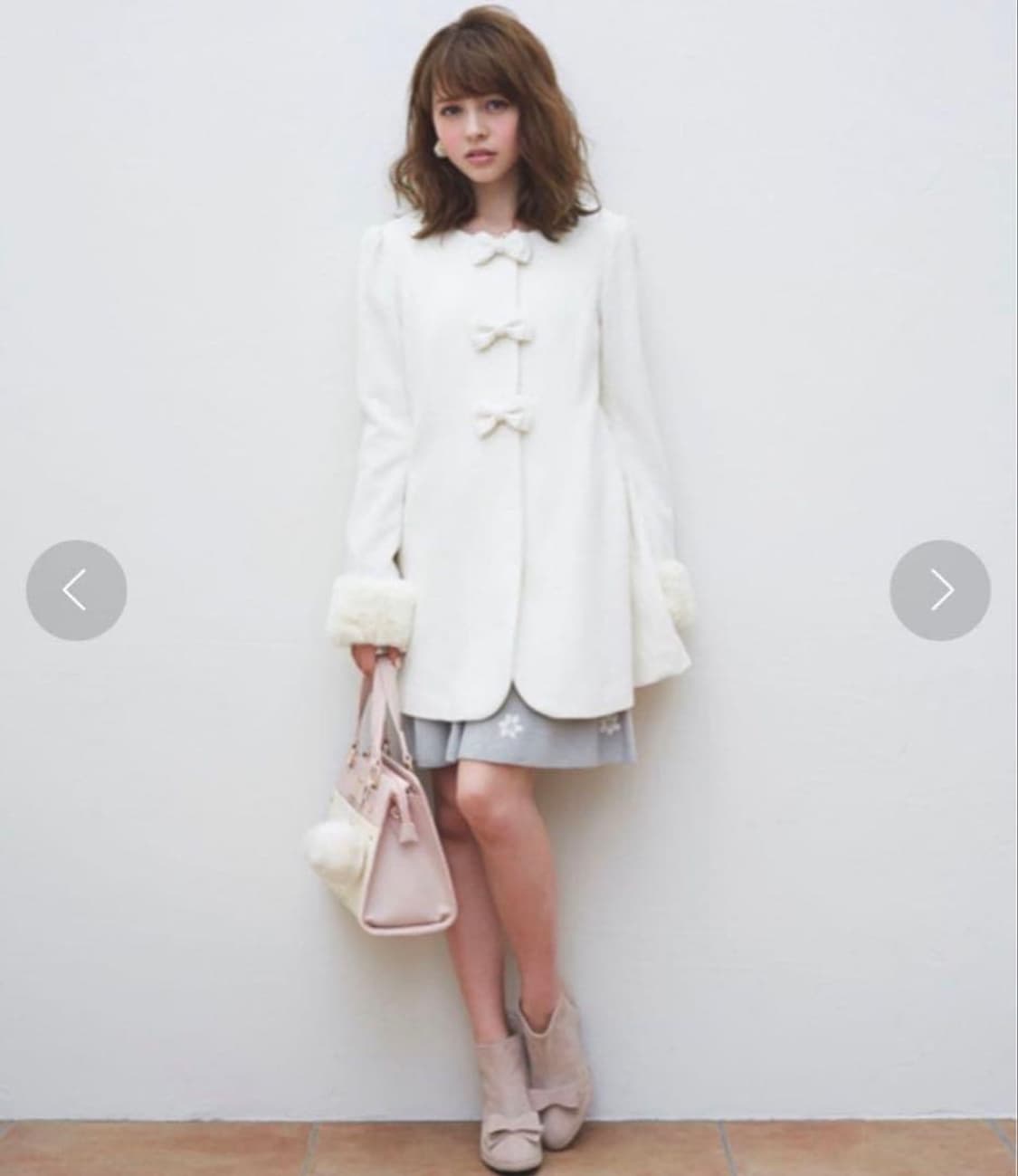 로디스포토 3연 리본 히메갸루 코트 빈티지 라떼갸루 짜잔씨 상품이미지8