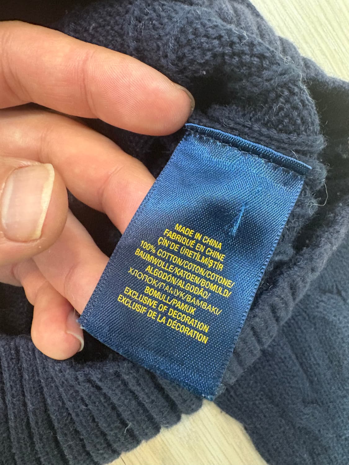 폴로 랄프로렌 케이블 니트 네이비 상품이미지4