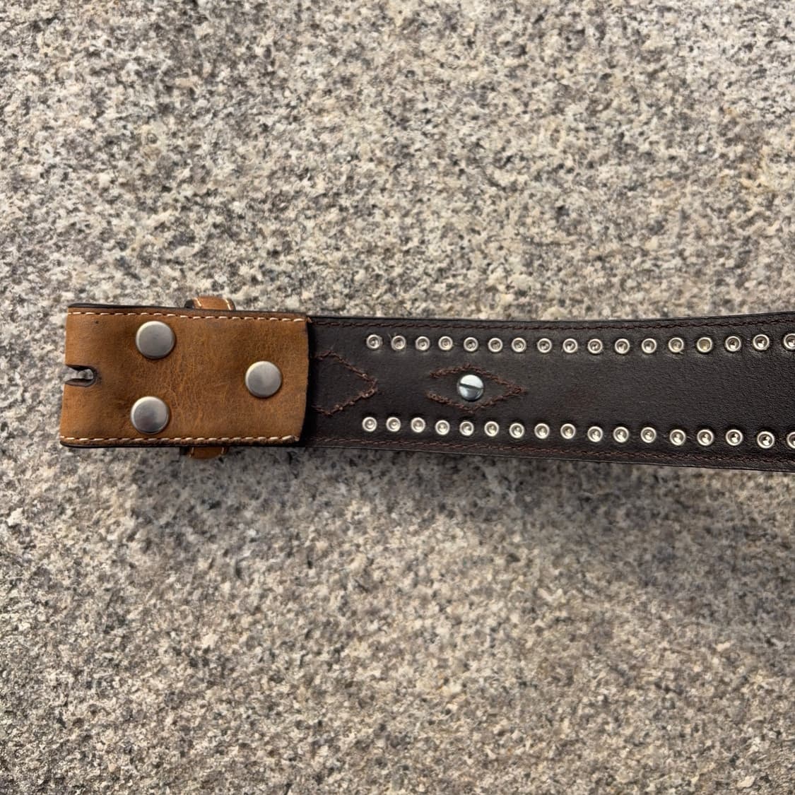 노코나 Nocona 스터디드 웨스턴 레더 벨트 상품이미지8