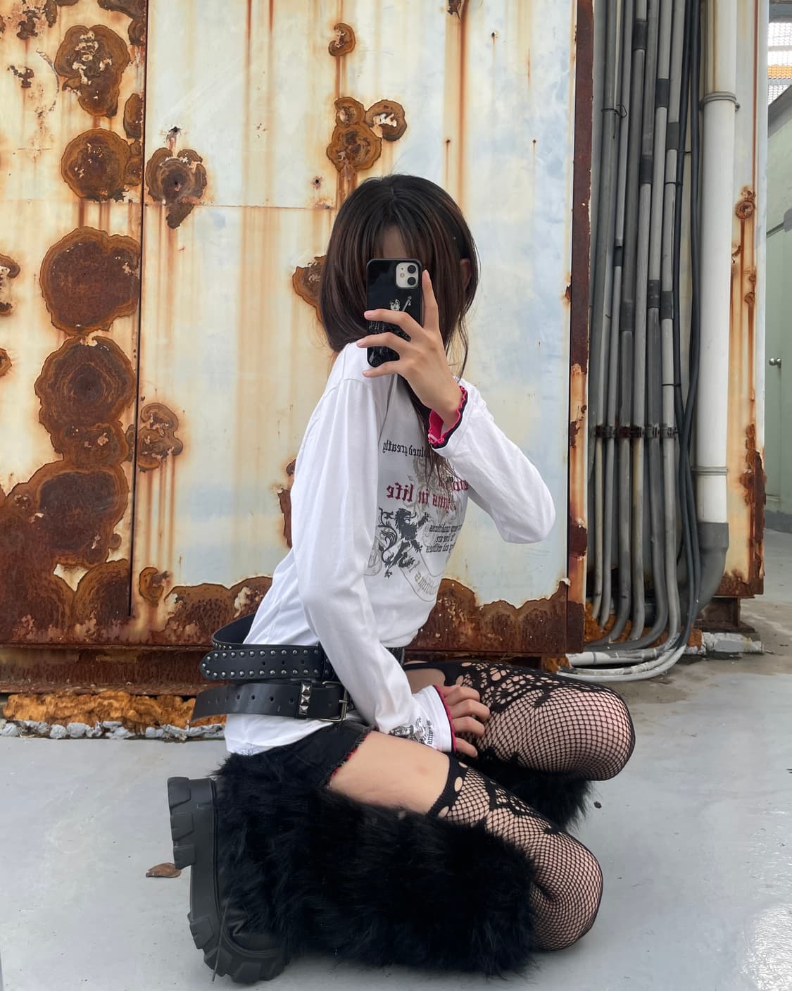 🎸화이트 프린팅 롱슬리브🎸 상품이미지4