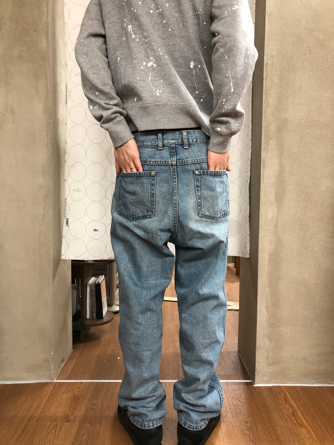 Junyawatanabe 와이드 데님 팬츠 S 상품이미지3