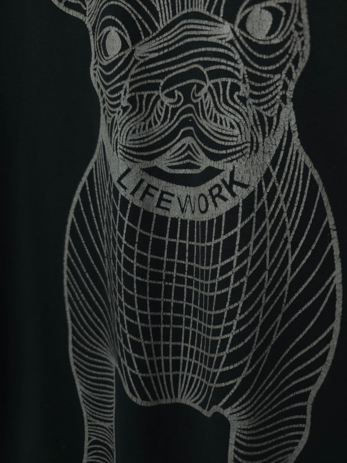 라이프워크 빅 로고 그래픽 반팔 티셔츠 블랙(100) 상품이미지4