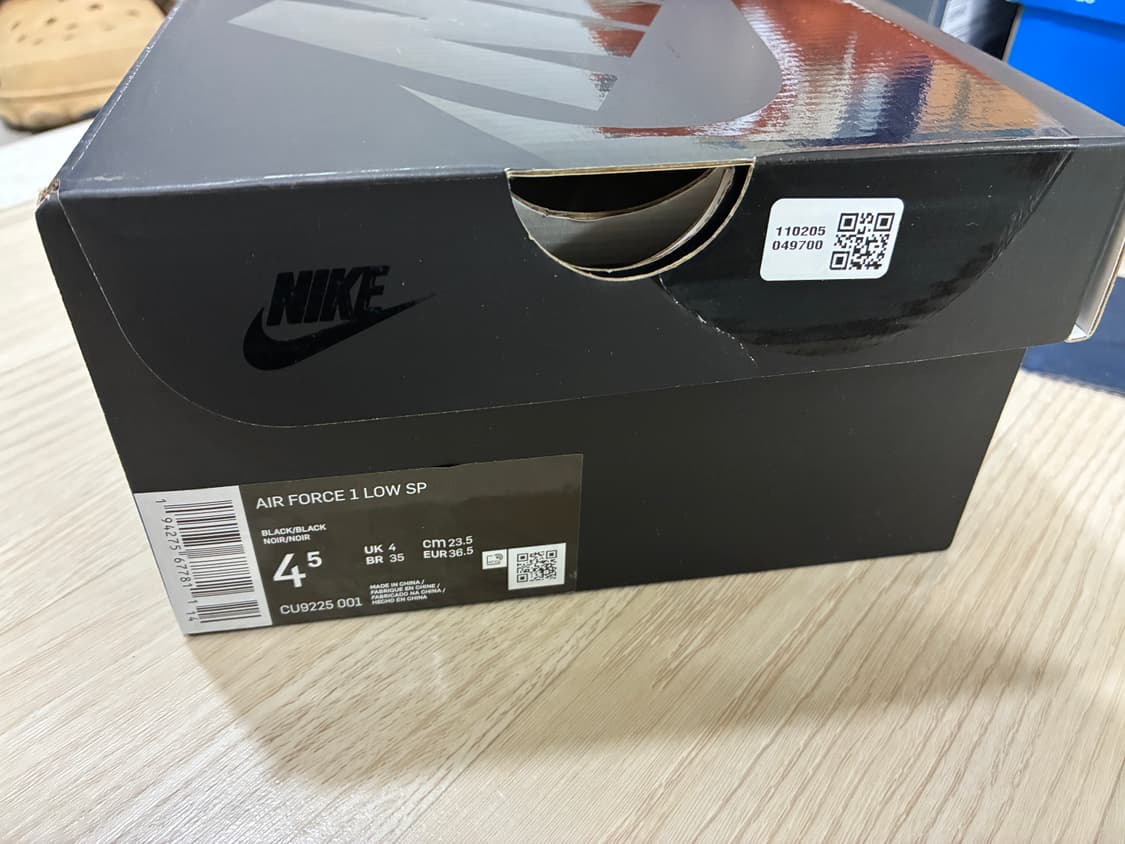 나이키 슈프림 에어포스 블랙 US4.5 (235) 상품이미지7