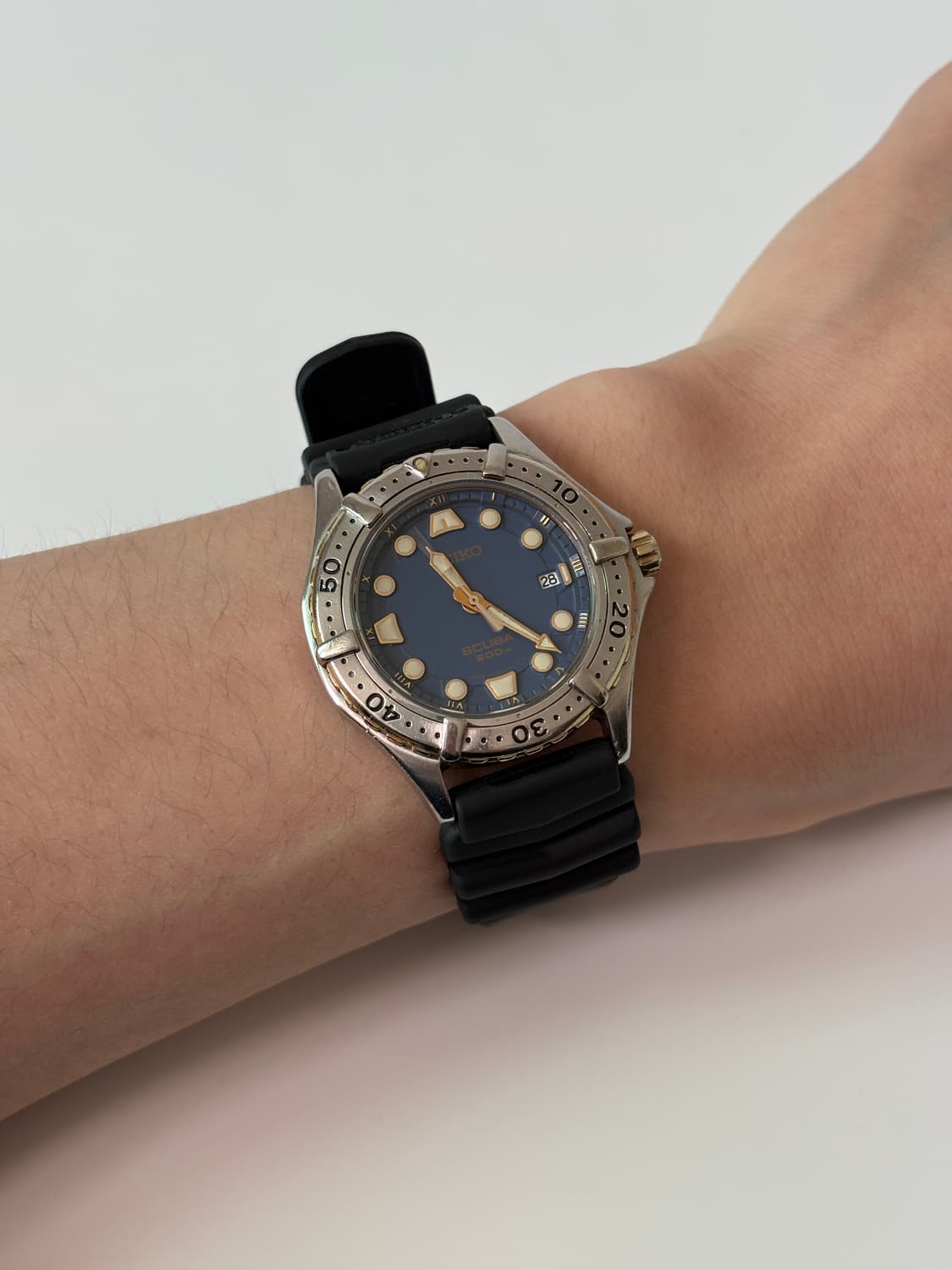 1990s Scuba Navy Dial Diver Quartz 상품이미지7