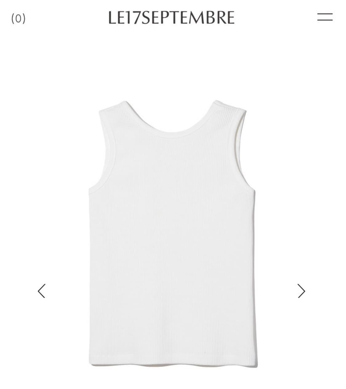 LE17SEPTEMBRE COY TOP in COTTON 슬리브리스 상품이미지1