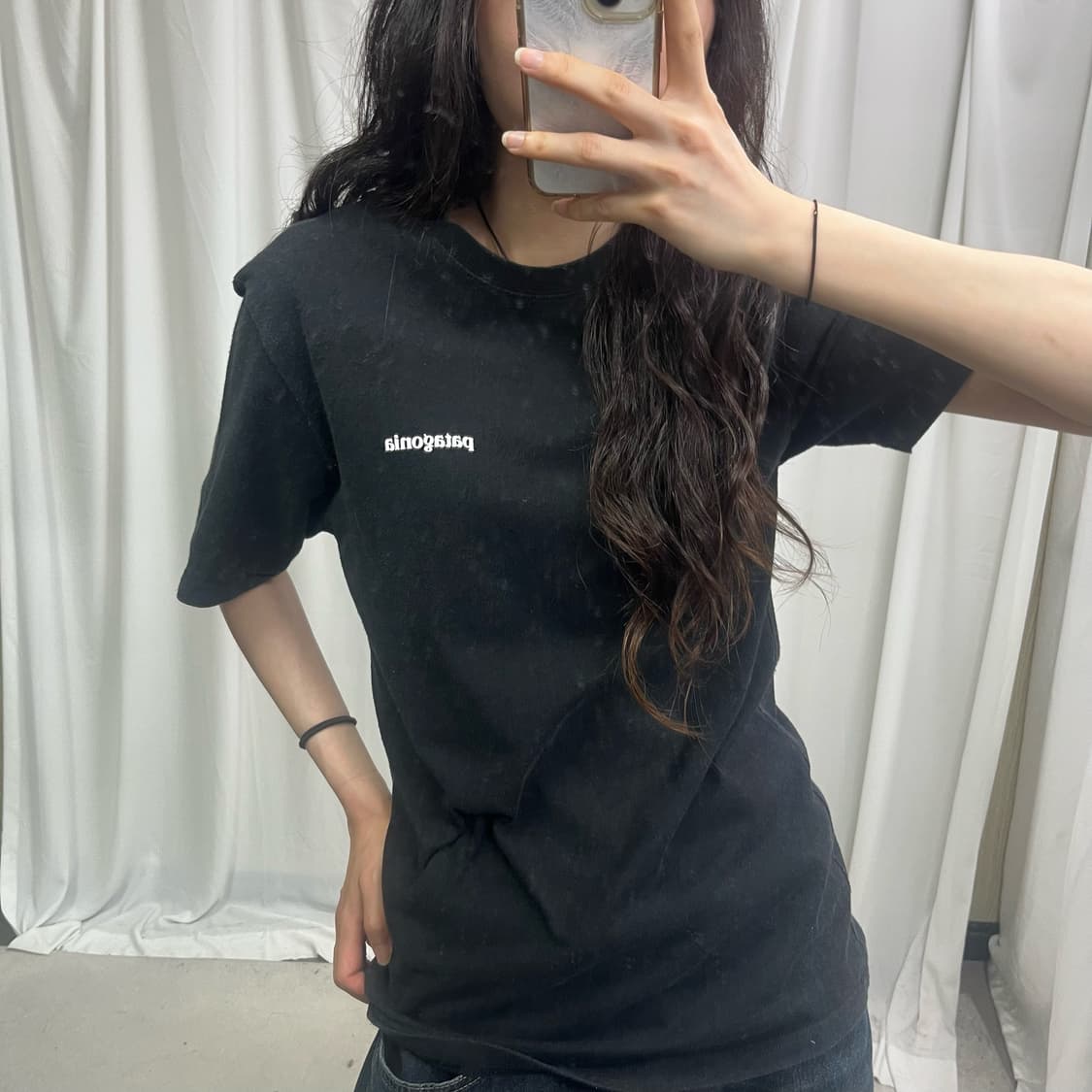 Patagonia black logo T-shirts  상품이미지2