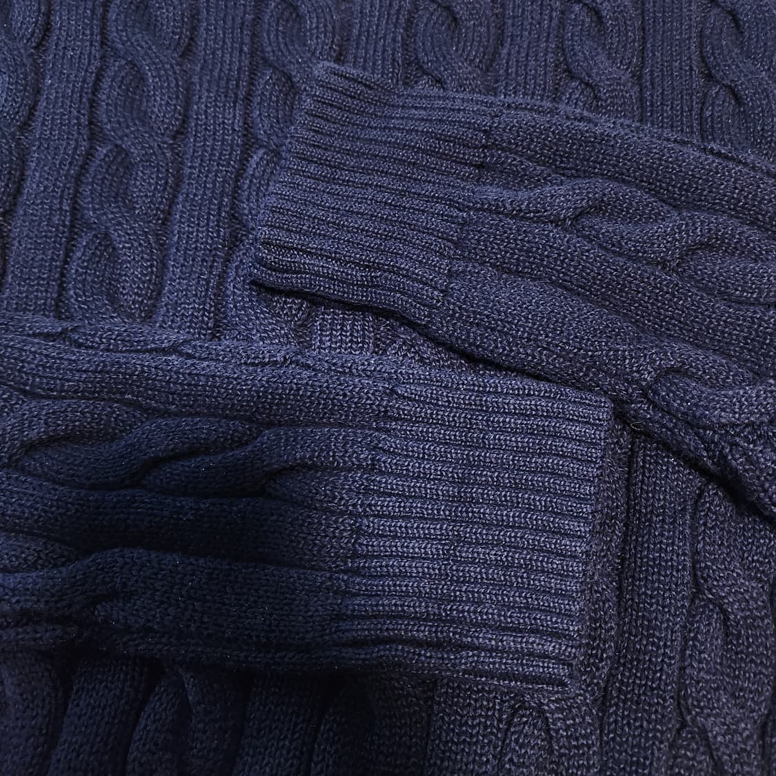 폴로 랄프로렌 네이비 꽈배기 니트 M 상품이미지3