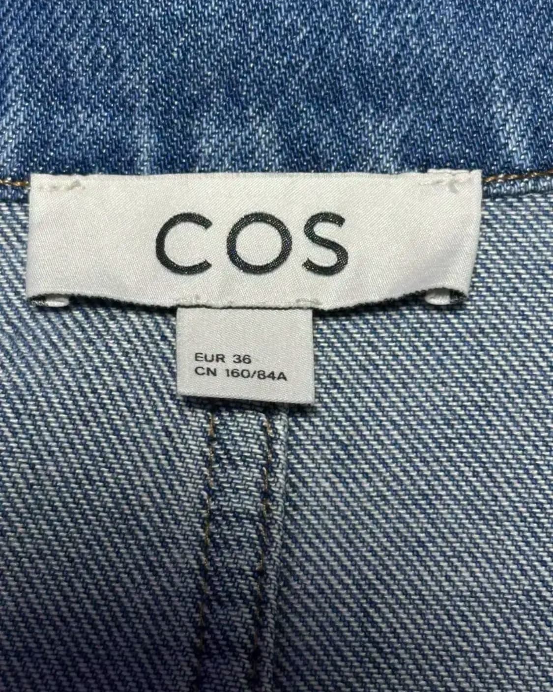 Cos 웨스턴 스타일 데님 러플탑 워싱블루  EUR 36사이즈 상품이미지7