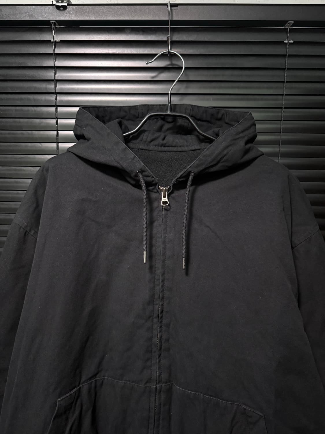 유니클로U 르메르 후드 집업 블루종 워크 점퍼 자켓 L 100 블랙 상품이미지3