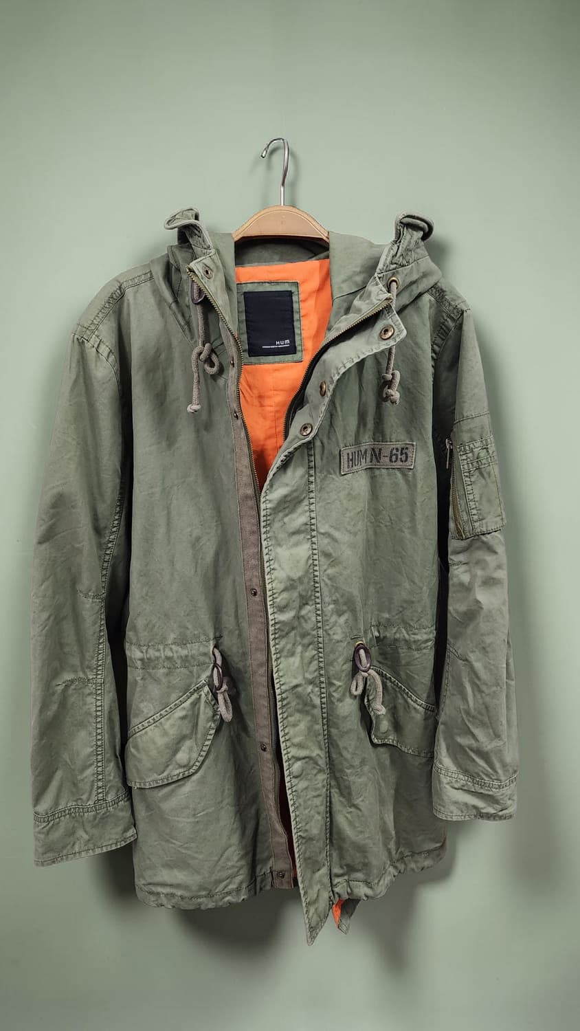 HUM N-65 카키 야상 후드 자켓 상품이미지2