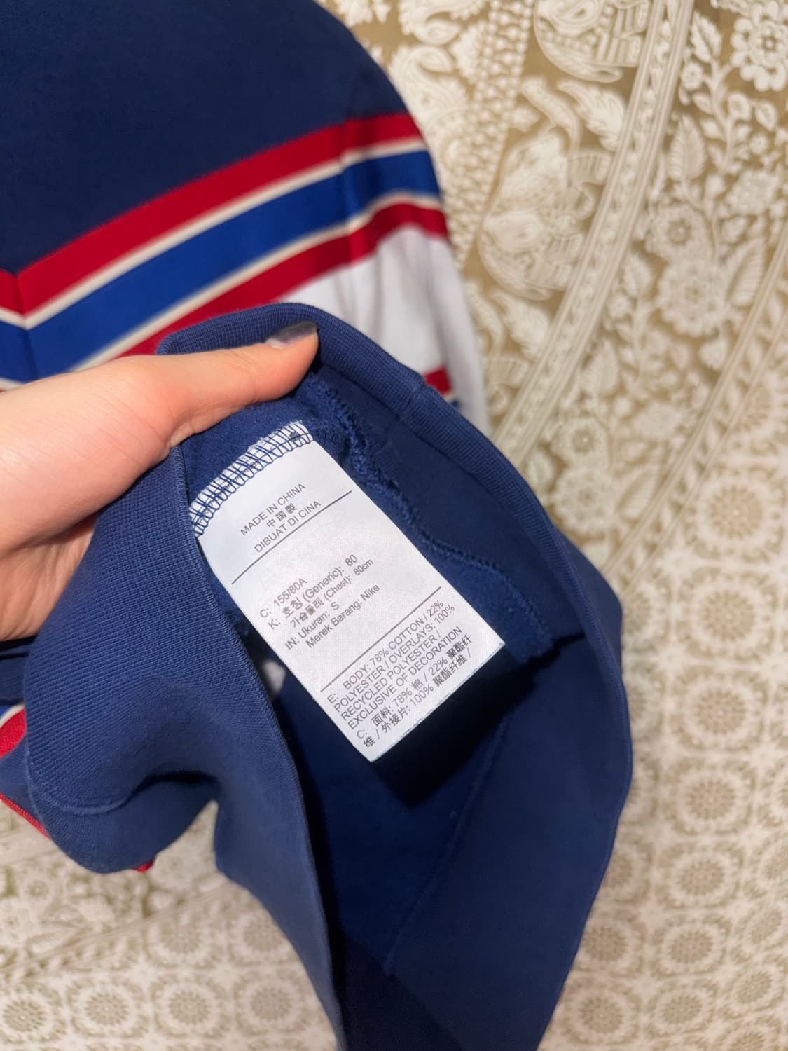 나이키 여성 자수 빅로고 기모 크롭 맨투맨 상품이미지7