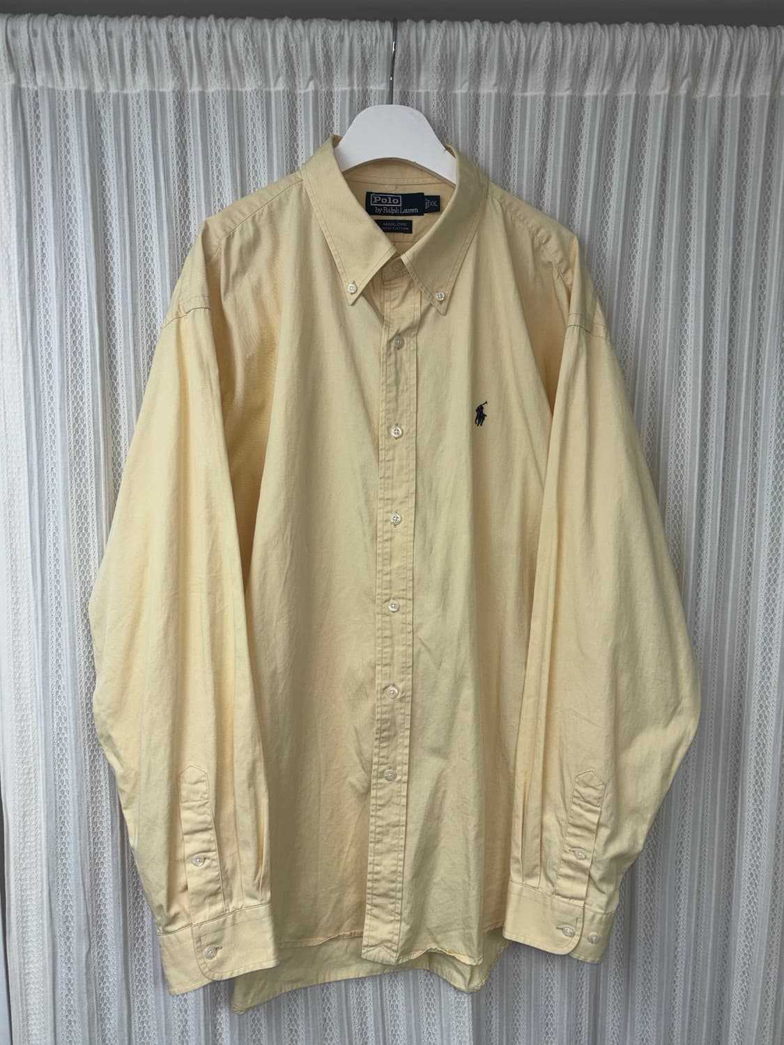 빈티지 폴로 루즈핏 셔츠 옐로우 xxl 상품이미지2