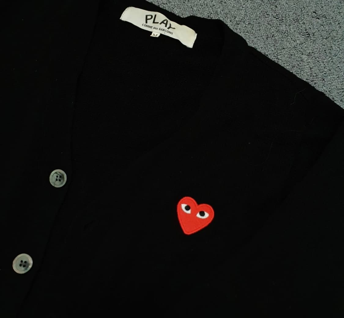 꼼데가르송 PLAY 블랙 여자 가디건 상품이미지3