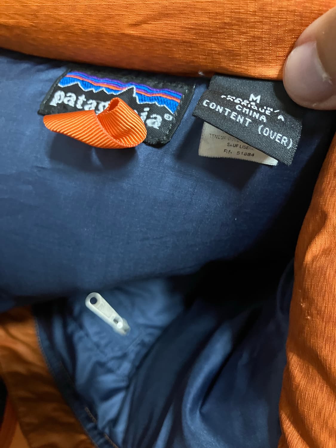 파타고니아 패커블 구스다운 패딩 오렌지 상품이미지6