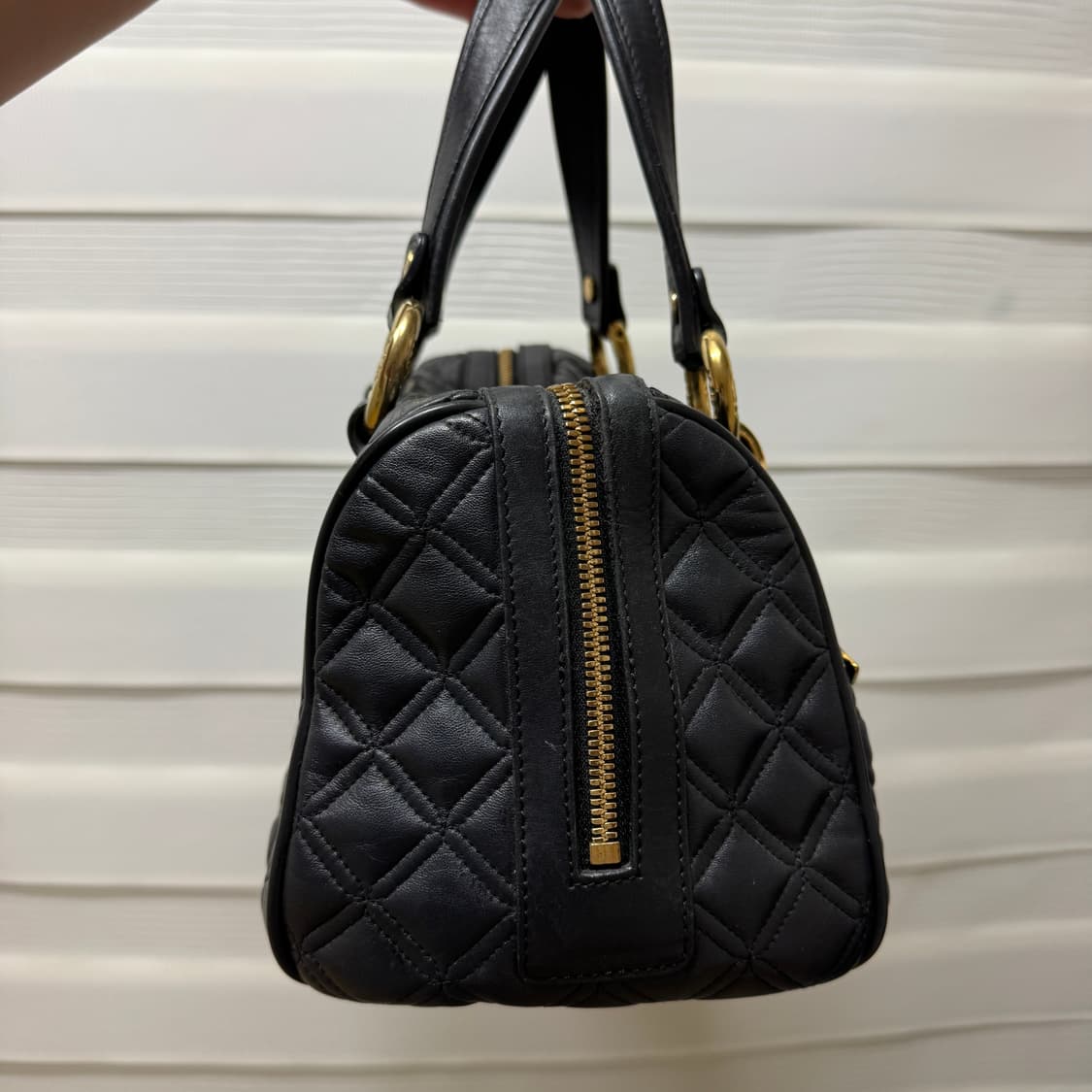 정품 MCM 퀄팅 금장 미니보스턴 토트백 상품이미지3