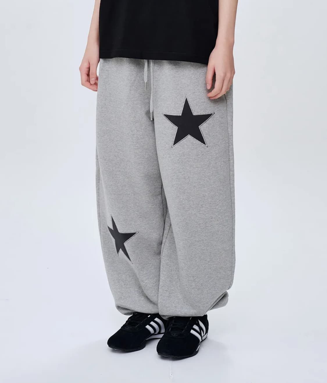 Star Patch Sweat Pants Grey 상품이미지1