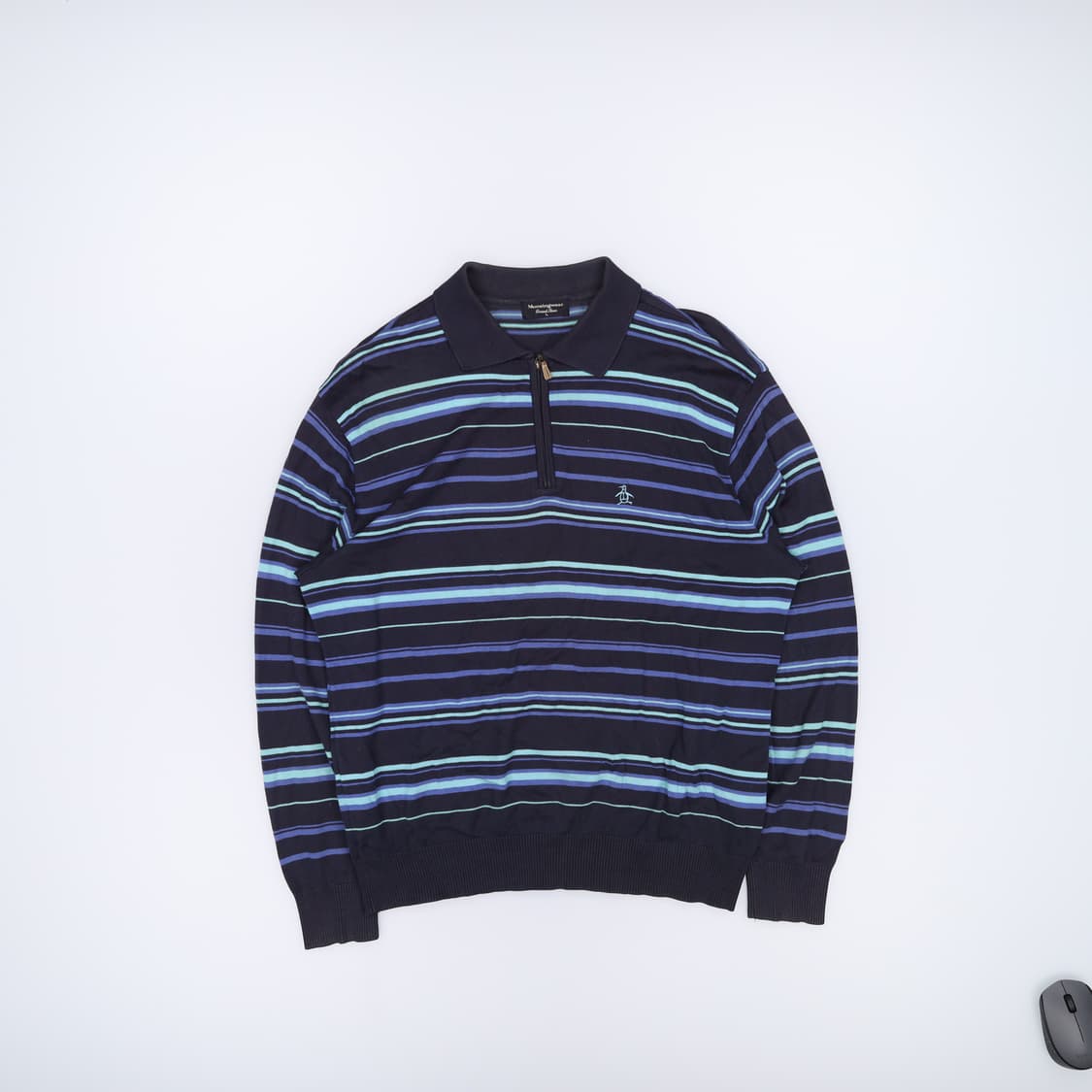 [L] 먼싱웨어 골프 배색 스트라이프 카라티 1222J 상품이미지2