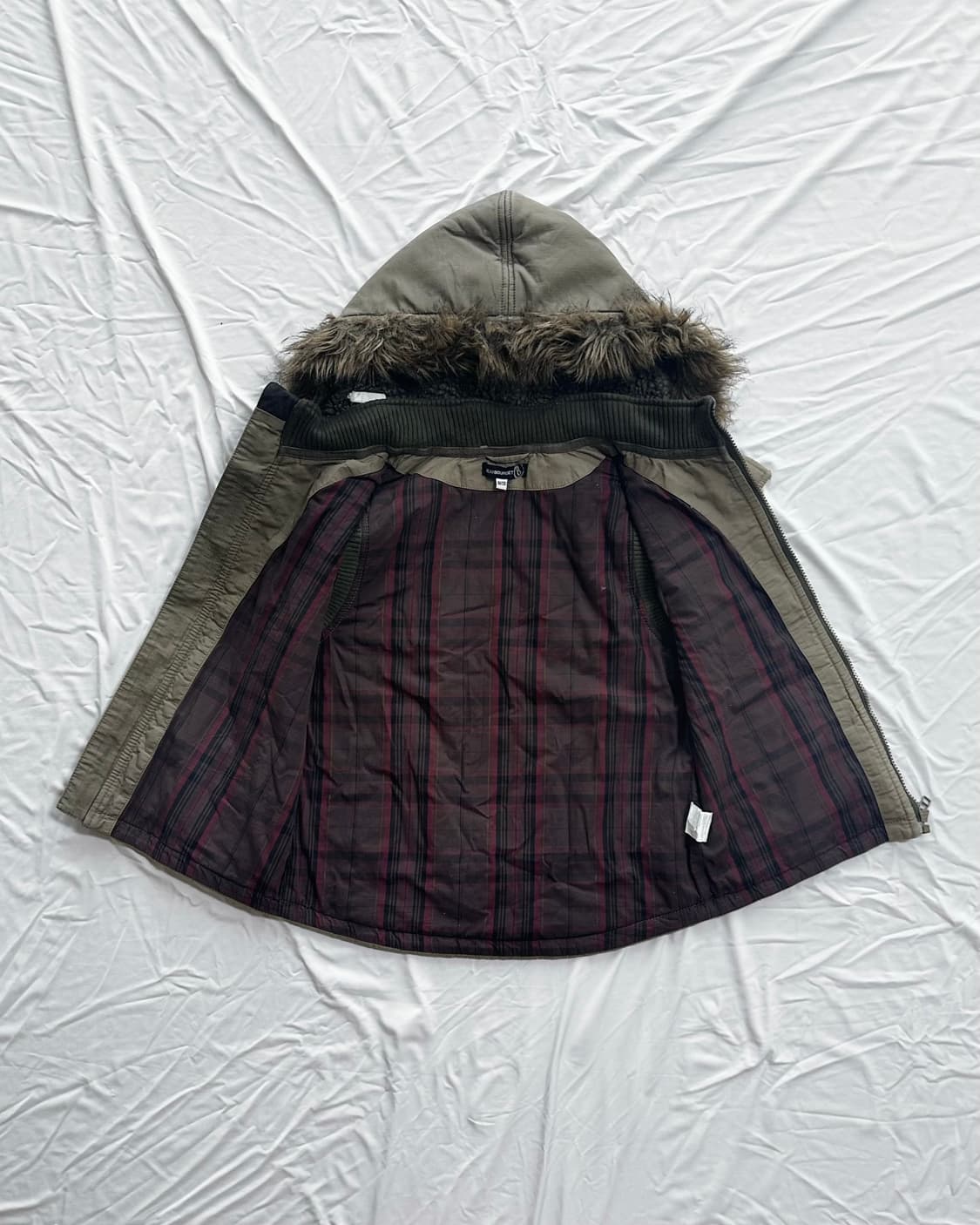 Vintage Faux Fur Hooded Utility Vest 상품이미지2