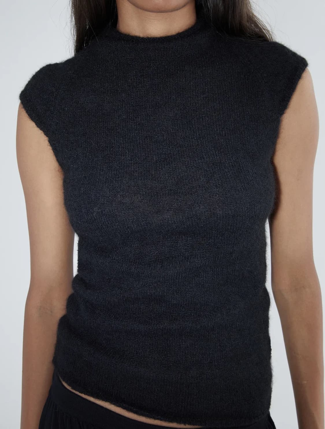 [XS,S,M]팔로마울 Donalti 알파카 니트 탑/블랙 상품이미지3