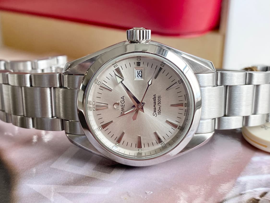 오메가 여성용 아쿠아테라 29mm 2577.30 은판 쿼츠 여성용 상품이미지6