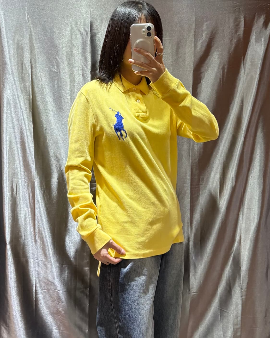 M 폴로랄프로렌 빅로고 블루포니 옐로우 롱슬리브 상품이미지1
