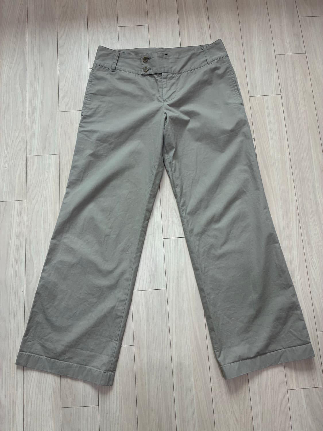 마가렛호웰 세이지그린 와이드 치노 팬츠 🌿 상품이미지1