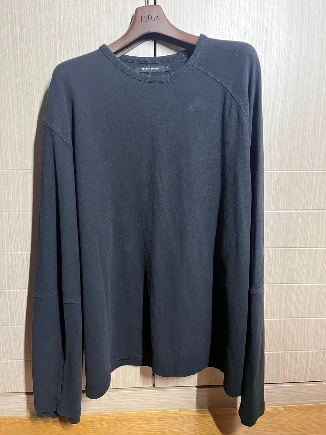 해칭룸 Double sleeve tee 블랙 3사이즈 상품이미지2