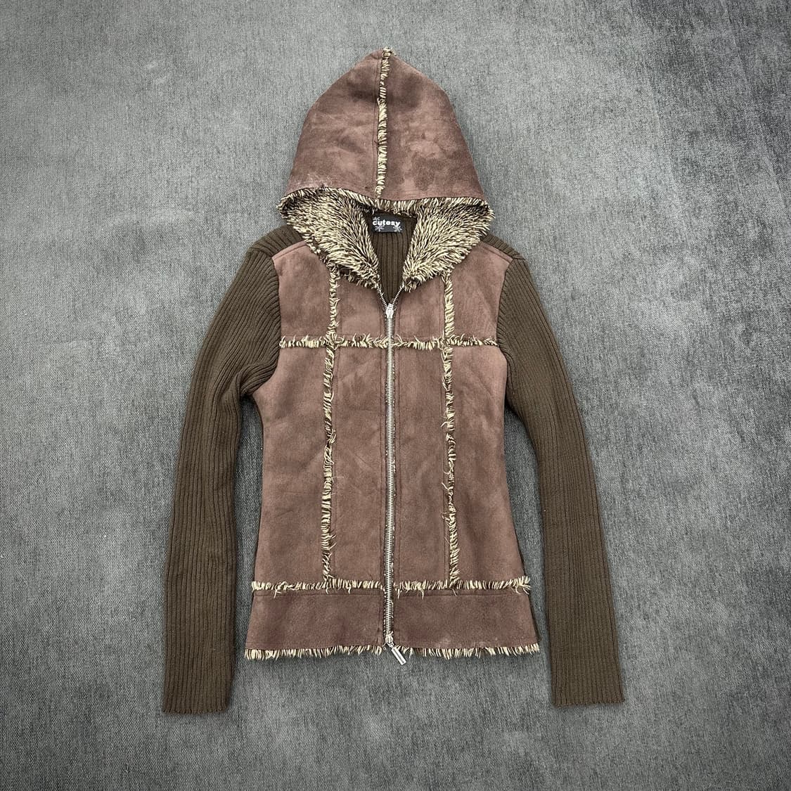 Crossline fur hood jacket 상품이미지3