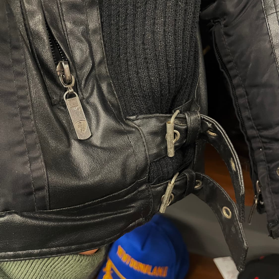 페라리 보다폰 F1 레더 패치 레이싱 자켓 바이커 자켓 상품이미지6