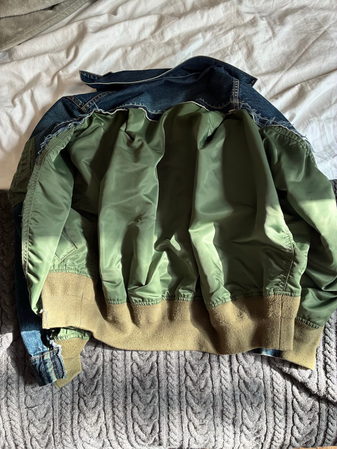 Sacai 데님 봄버 상품이미지2