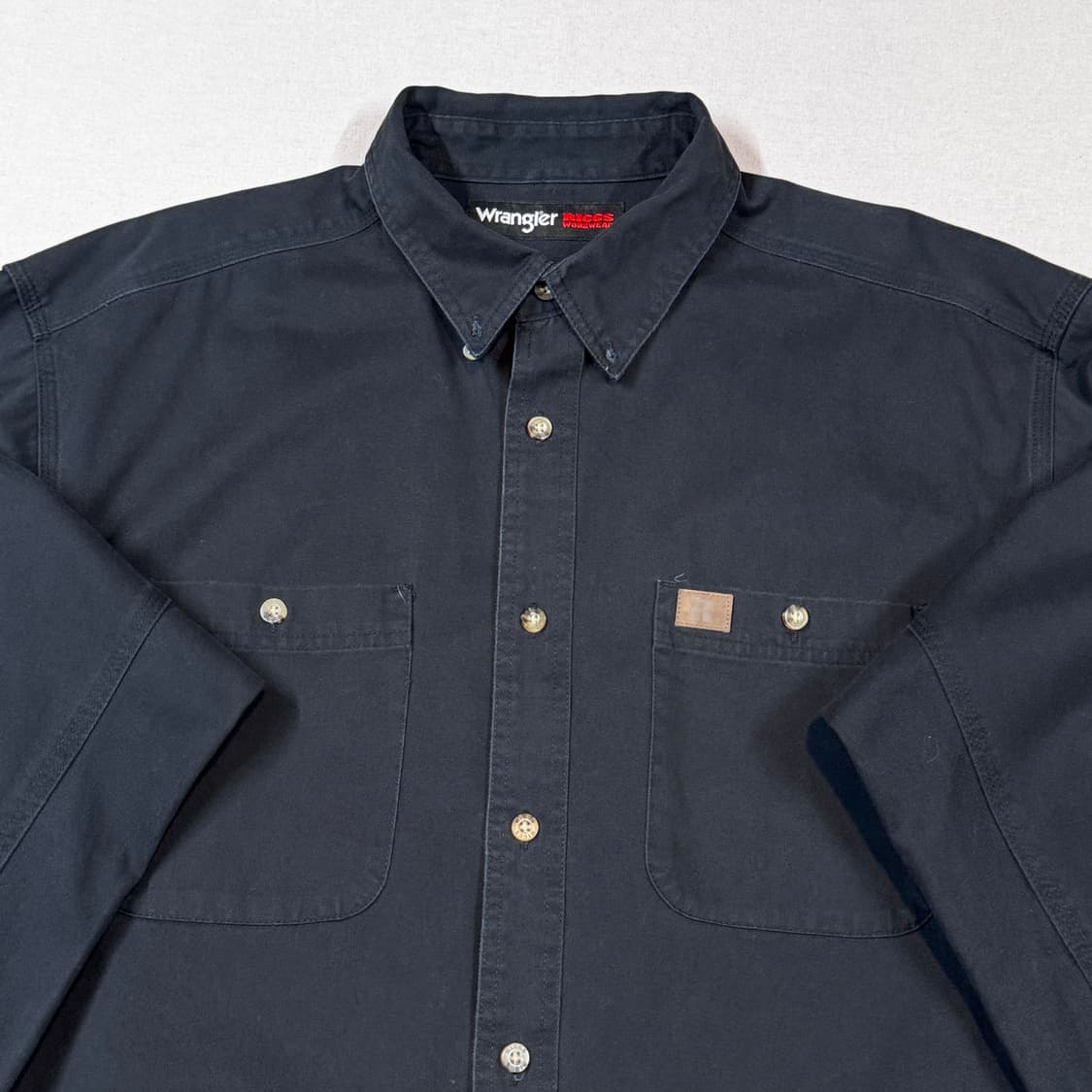 XXL) Wrangler 랭글러 투포켓 워크웨어 코튼 셔츠 블랙 W20 상품이미지3