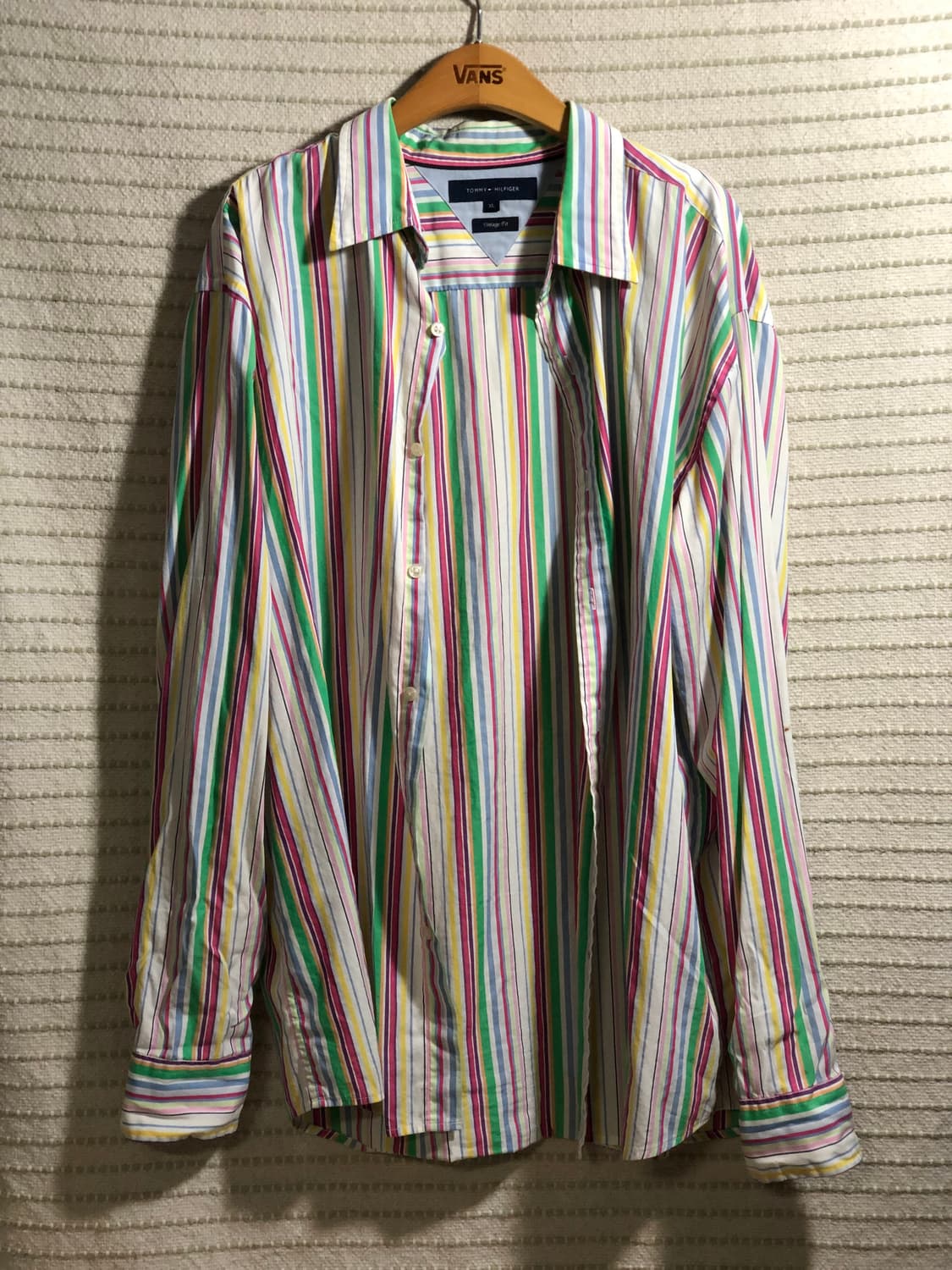 타미 힐피거 무지개 스트라이프 패턴 빈티지 핏 옥스포드 셔츠 상품이미지1