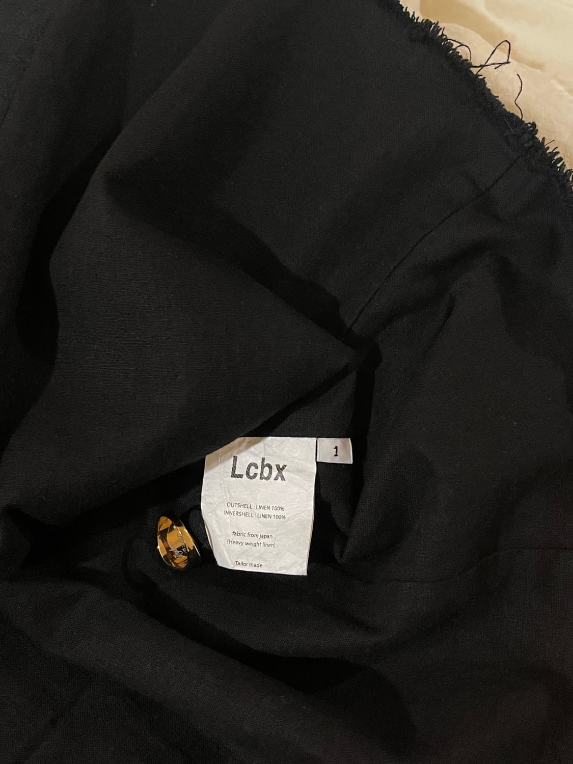 Raw Cut Linen Shirts Black (Tailor Made) 상품이미지8