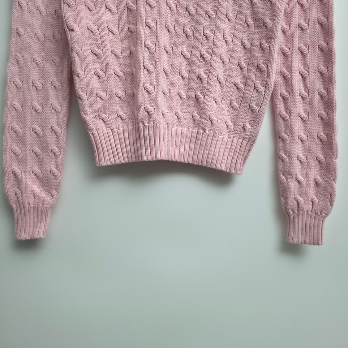 [S] 폴로 랄프로렌 핑크 케이블 니트 스웨터 상품이미지3