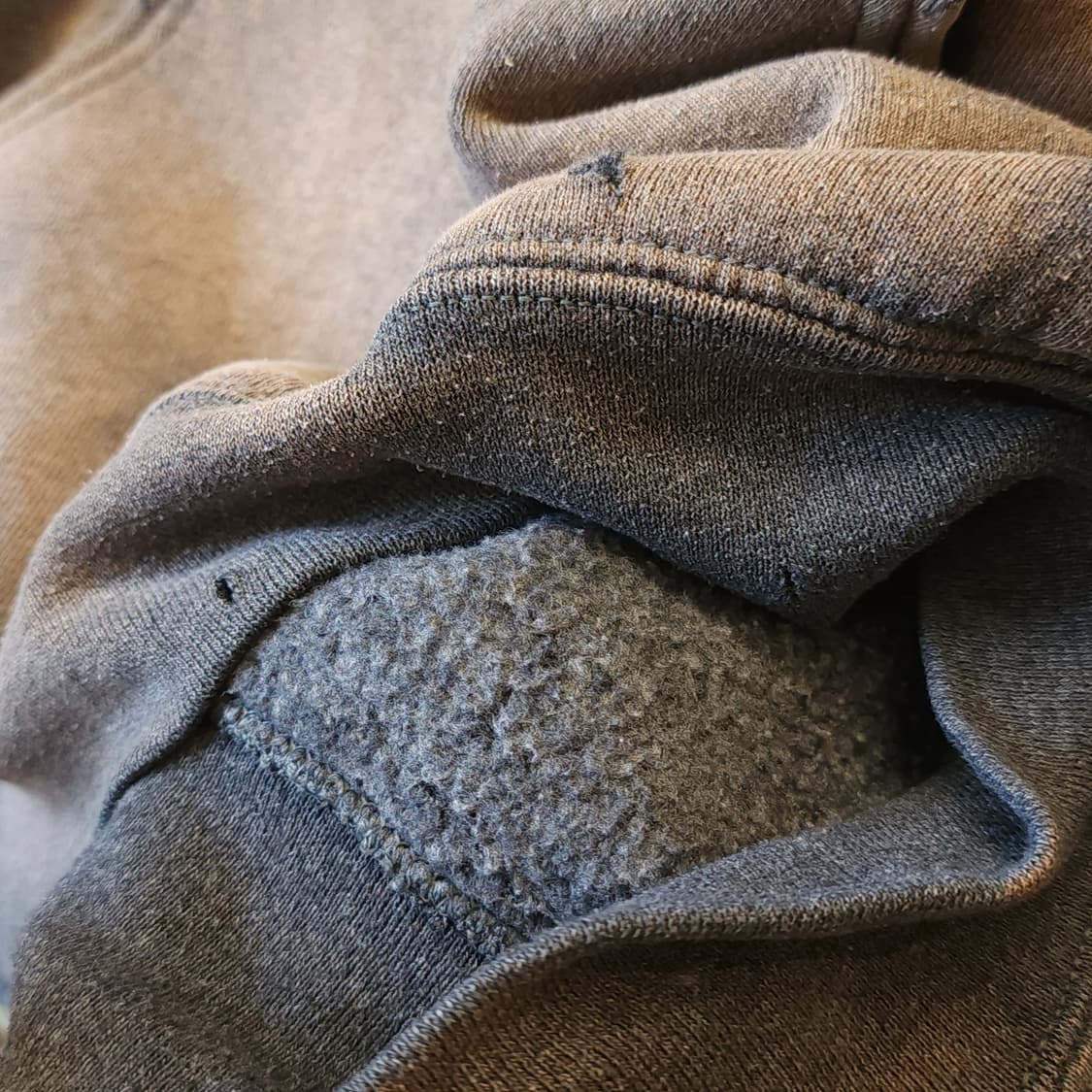 90s 러셀 후드 빈티지 스웻셔츠 썬페이딩 그레이 s 상품이미지9