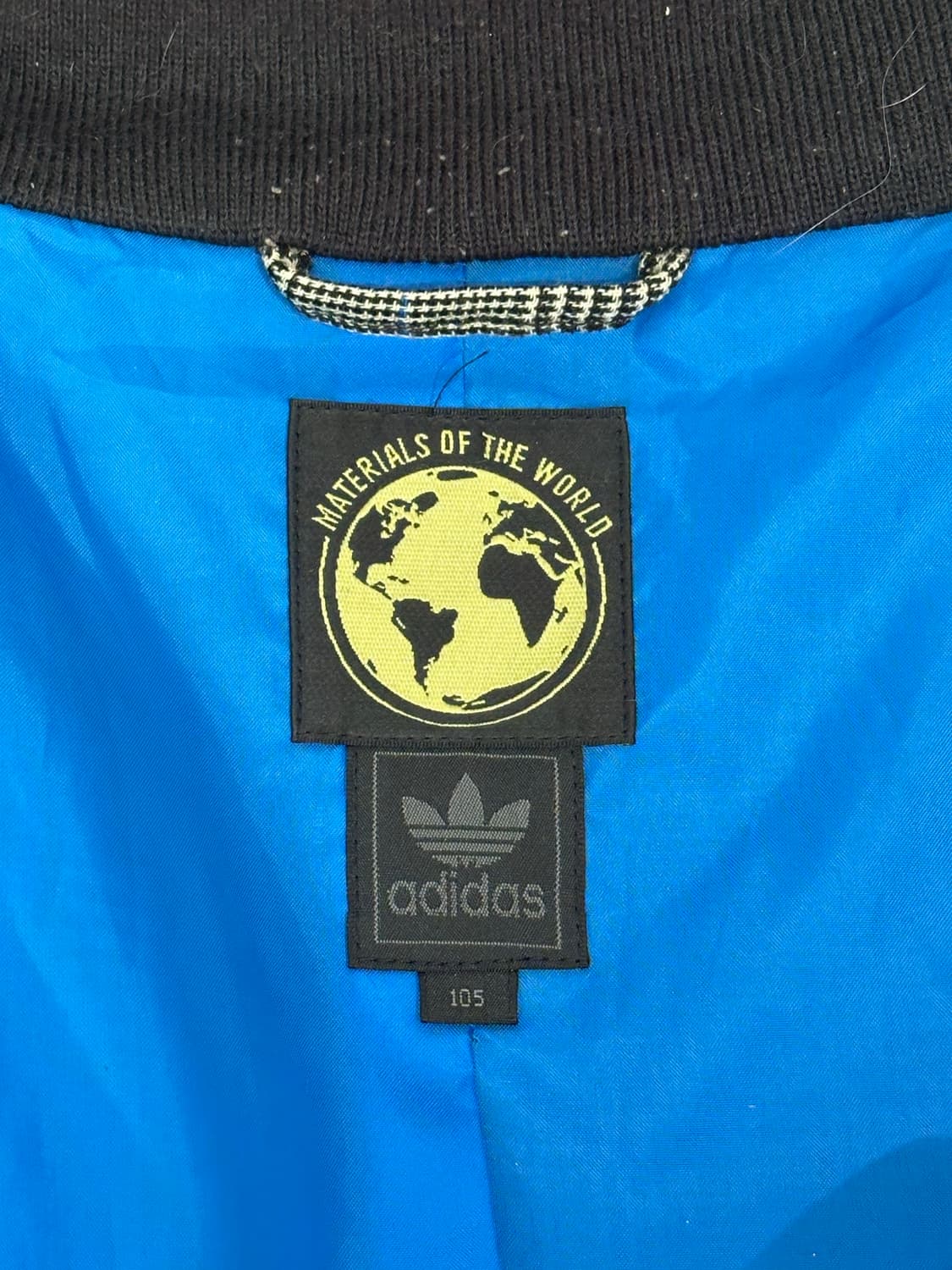 00s 아디다스 그레이 극희귀 y2k 체크 블루종 잠바 105  상품이미지6